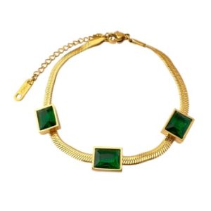 Pulsera con Circones Esmeralda